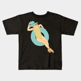 woman chilling on the water Kids T-Shirt